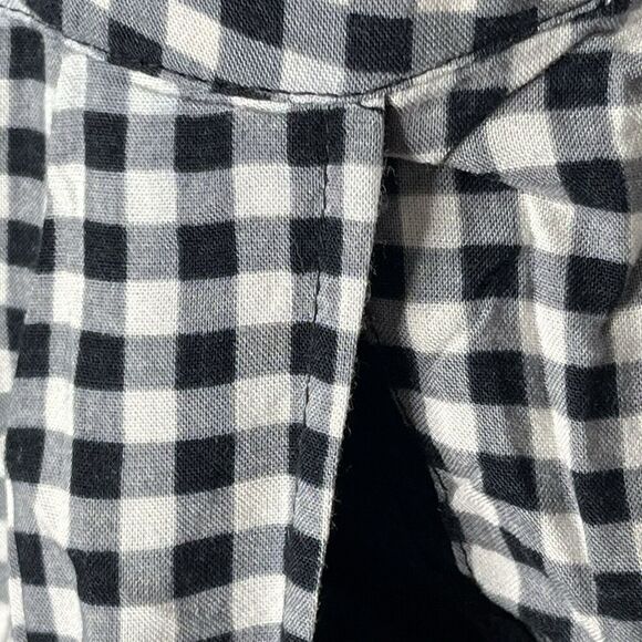 NWT Hollister Jumpsuit L 100% Viscose Strapless Pockets Cutout Black Gingham - Picture 6 of 10